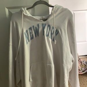 white brandy melville hoodie